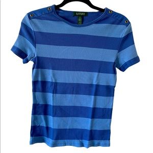 Lauren by Ralph Lauren color block top